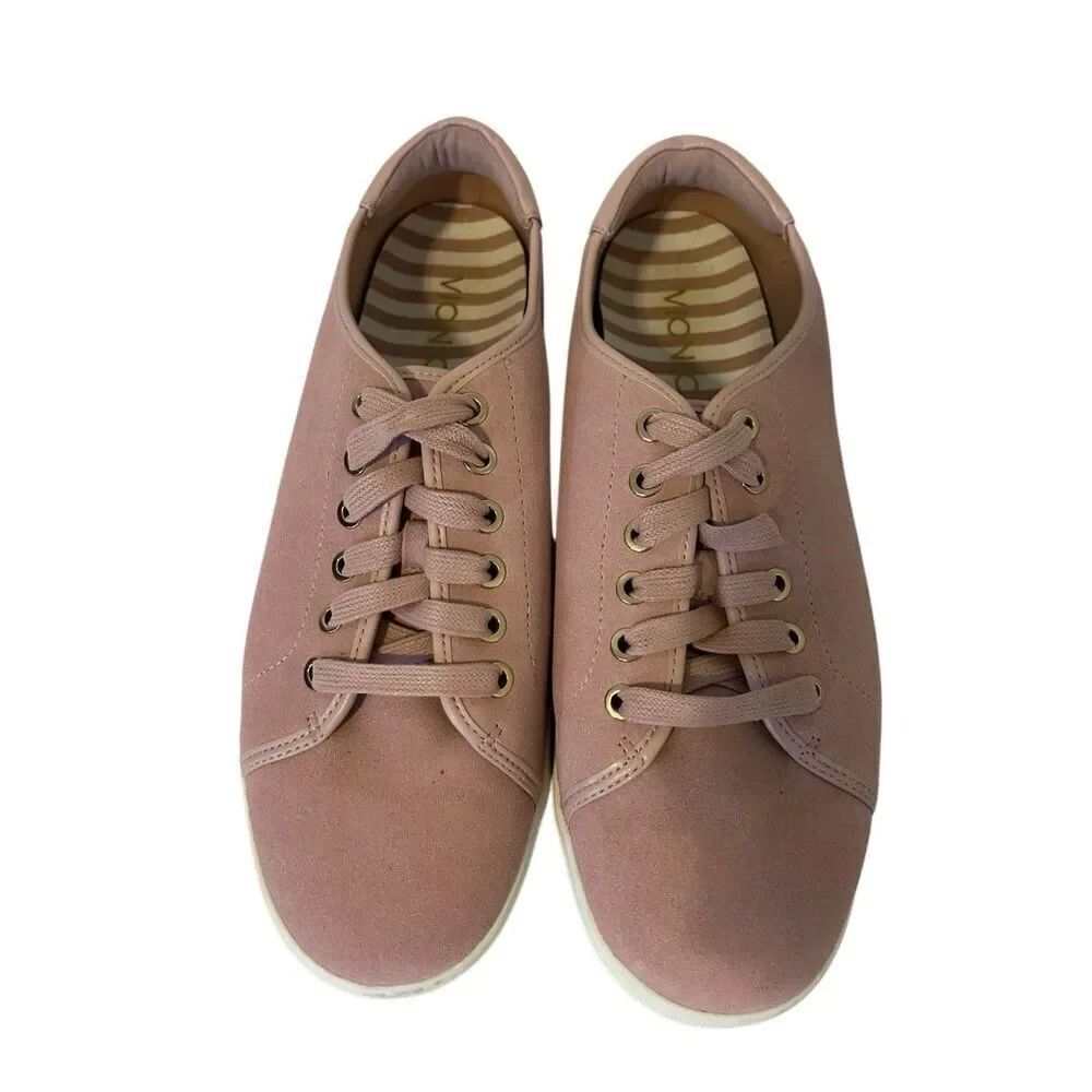 Vionic Women’s 10 Brinley Pink suede Walking Sneakers Shoes comfort clubhouse